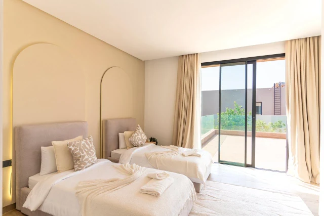 Chambre double dans une villa de groupe à Marrakech